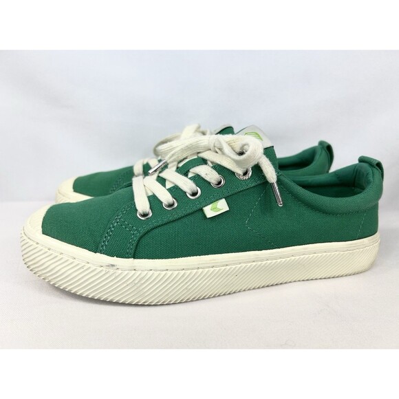 Cariuma OCA Shoes Women's Size 9 Green Canvas Low Top Lace Up Casual Sneaker - Picture 4 of 12